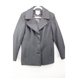 Anne Klein Wool Blend Coat-3 Buttons-Size Small